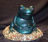 Frog I - Plaster Sculptures - By Bruce Blakeley, Hand Sculptured Sculpture Artist