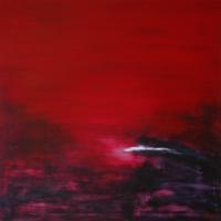 Deep Red - Acrylic Paintings - By Rachel Willig, Original Abstract Painting Artist