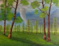 Into The Woods - Calm Before The Storm - Oil On Canvas