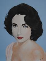 Elizabeth Taylor - Acrylic Paintings - By Desmond George, Paintings Painting Artist