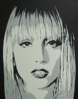 Lady Gaga - Acrylic Paintings - By Desmond George, Paintings Painting Artist