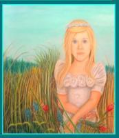 Flowergirl - Pastels Paintings - By Kevin Gaffney, Realism Painting Artist