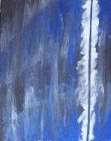 Blue Stripe - Acrilics Paintings - By Jon Passanise, Abstract Painting Artist