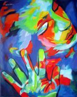 Colorful Energy - Locked In - Sold - Acrylic On Canvas