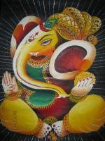 Ganesha - Acrylics Paintings - By Sunny Mullick, Religious Painting Artist