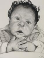 Baby Easter - Charcoal Drawings - By Alex Ndiritu, Black And White Drawing Artist