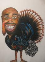 Its Turkey Fool - Colored Pencil  Paper Drawings - By Alex Ndiritu, Caricature Drawing Artist