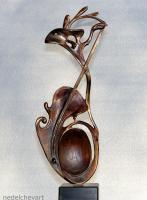 Allegro - Bronze Sculptures - By Petar Nedelchev, Abstract Art Sculpture Artist