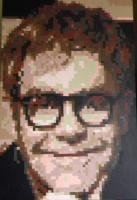 Elton John - Acrylic Paintings - By Michelle Deault, 8-Bit Art Painting Artist