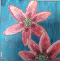 Spring Pedals - Acrylic Paintings - By Louise Demler, Abtract Painting Artist