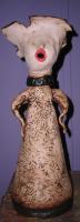 She Of An Open Mind - Clay Sculptures - By Linda Seagroves, Handbuilt Clay Statue Sculpture Artist