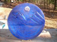 Blue Mountain Platter - Clay Pottery - By Linda Seagroves, Slab Built Dinnerware Pottery Artist