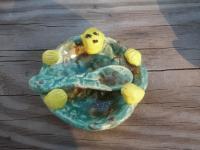 Tilley Turtle - Clay Pottery - By Linda Seagroves, Pinch Pot Pottery Artist