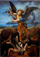 Figures - Variation On The Great Saint Michel Of Raphael - Oil On Canvas