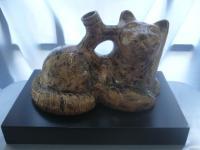 Cat Jar - Ceramic Ceramics - By Gustavo Bodan, Figurative Ceramic Artist
