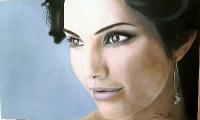 Portrait Of Elizabeth - Oil On Wood Paintings - By Tom And Janie Brode, Realism Painting Artist