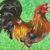 Rooster - Acrylic Paintings - By Elizabeth Stauffer, Pop Art Painting Artist