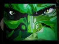 Hulk Looking At You - Acrylic Paintings - By Neil Shann, Fantasy Painting Artist