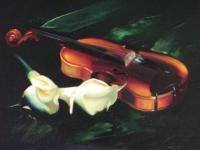 Violin  Cale - Oil On Canvas Paintings - By Nelu Gradeanu, Impressionism Painting Artist