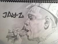 Jay Z Performing - B Pencils Drawings - By Obakeng Sehoole, Black And White Drawing Artist