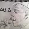 Jay Z Performing - B Pencils Drawings - By Obakeng Sehoole, Black And White Drawing Artist
