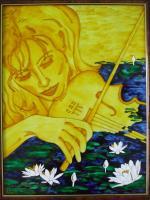 Music On The Lake - Special Colors For Painting On Paintings - By Antohi Veronica, Modern Painting Artist