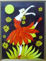 Ballet With Sunflowers - Special Colors For Painting On Paintings - By Antohi Veronica, Modern Painting Artist