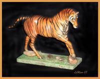 Tiger Tiger - Acrelics On Resin Mixed Media - By Sue Lamarr Kramer, Decorative Mixed Media Artist
