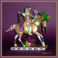 Viva Mardi Gras - Acrelics On Resin Mixed Media - By Sue Lamarr Kramer, Decorative Mixed Media Artist