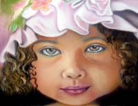 Love My New Hat - Pastel Paintings - By Sue Lamarr Kramer, Realistic Painting Artist