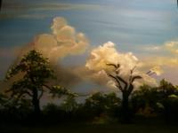 Trees - Oil Paintings - By Julie Dostie, Surrealism Painting Artist