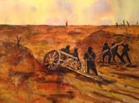 Mud And War - Water Colours Paintings - By Dean Bailey, Water Colour Brush Strokes Wit Painting Artist