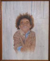 Little Dude - Acrylic Paintings - By Vince Gray, Pointillism Painting Artist
