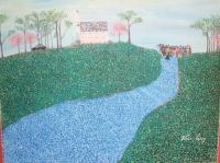 The Baptism - Acrylic Paintings - By Vince Gray, Pointillism Painting Artist