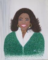 Lady O - Acrylic Paintings - By Vince Gray, Pointillism Painting Artist