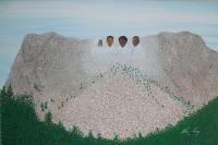 Mount Us More - Acrylic Paintings - By Vince Gray, Pointillism Painting Artist