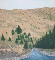 Scenic Route - Acrylic Paintings - By Vince Gray, Pointillism Painting Artist