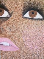 The Look - Acrylic Paintings - By Vince Gray, Pointillism Painting Artist