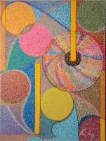 Abstraction-Attraction - Acrylic Paintings - By Vince Gray, Pointillism Painting Artist