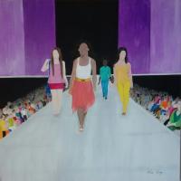Divas On The Runway - Acrylic Paintings - By Vince Gray, Fine Art Painting Artist