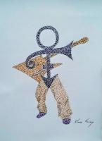 Prince The Artist - Acrylic Paintings - By Vince Gray, Pointillism Painting Artist