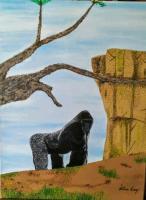 Harambe - Mixed Media Paintings - By Vince Gray, Add New Artwork Style Painting Artist