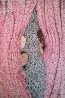 Stage Fright - Acrylic Paintings - By Vince Gray, Pointillism Painting Artist