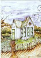 House Of Dreams - Watercolor Paintings - By Janis Artino, Nature Painting Artist