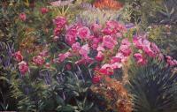 Olbrich Garden Series Garden 1 - Oil Paintings - By Lisa Konkol, Impressionistic Painting Artist