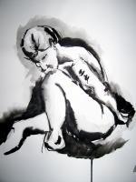 Figures - Nude Study In Ink - Ink On Paper