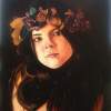 The Girl With A Wreath - Oil On Canvas Paintings - By Oleg Zubkov, Realism Painting Artist