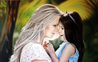 The Best Girlfriends - Oil On Canvas Paintings - By Oleg Zubkov, Realism Painting Artist