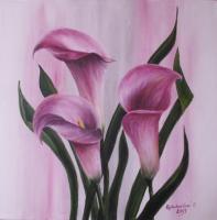 Floral - Pink Callas 1 - Acrylics