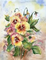 Floral - Pansies - Watercolor